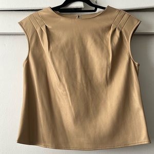 Marc New York tan pleather top size M